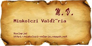 Miskolczi Valéria névjegykártya